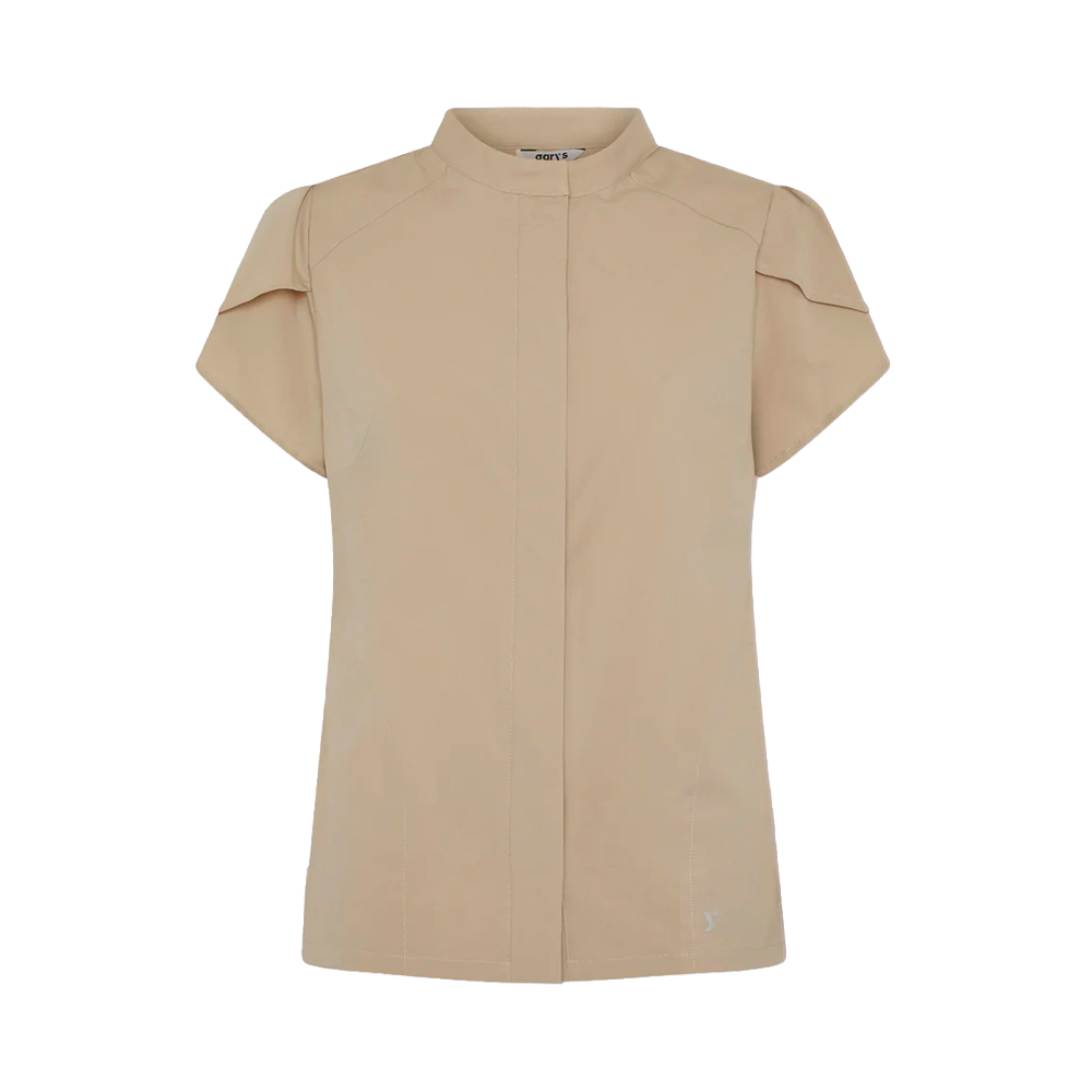 Blusa feminina com bot�es ocultos manga curta image