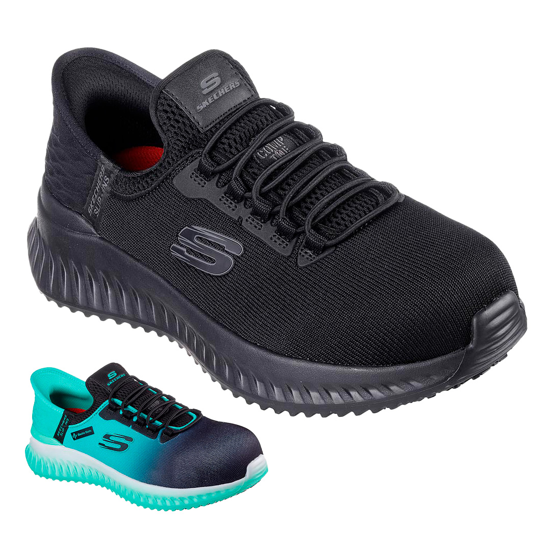 Sapatilha de prote��o SLIP-INS WORK: TILIDO - OMBRAY SKECHERS MULHER - S1 PL SR + ESD image