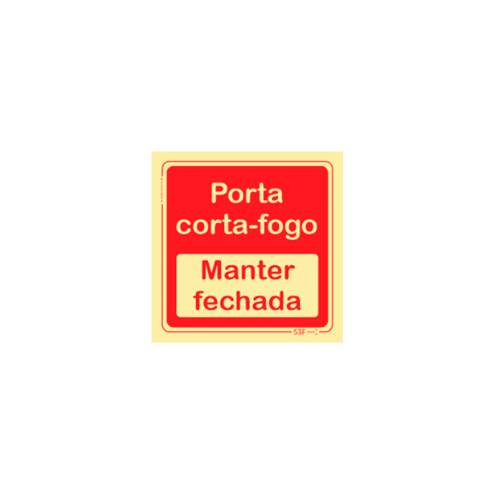 Sinal de porta corta-fogo, manter fechada image