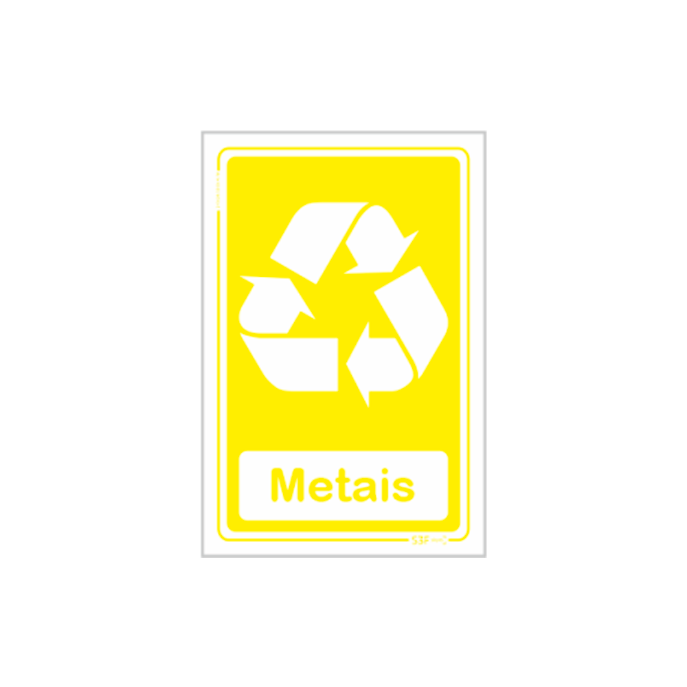 Sinal de separa��o de res�duos, metais image