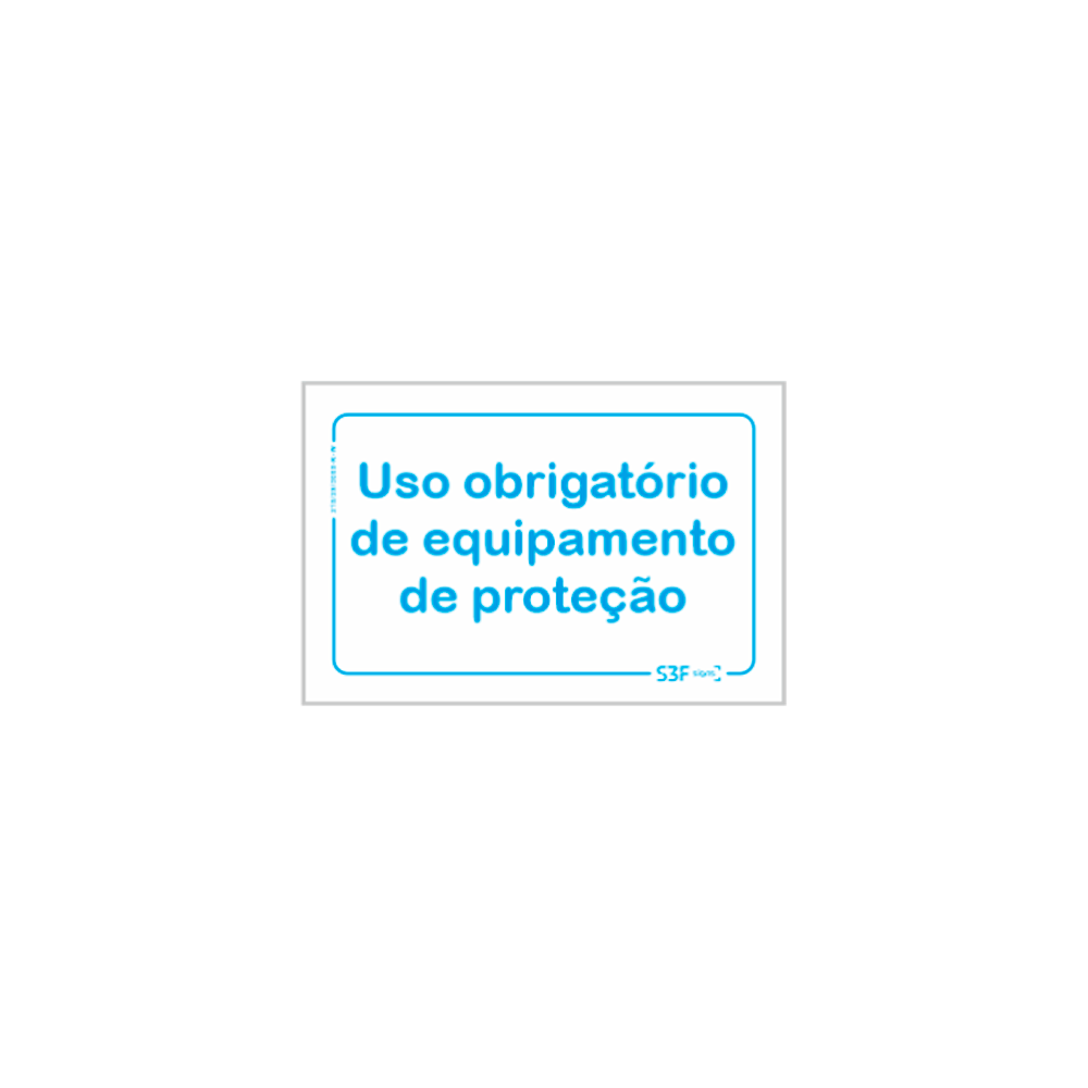 Sinal para estaleiro, uso obrigat�rio de equipamentos de prote��o image