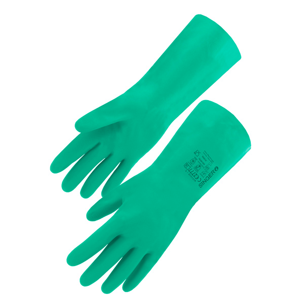 Luva de Nitrilo verde 33 cm image