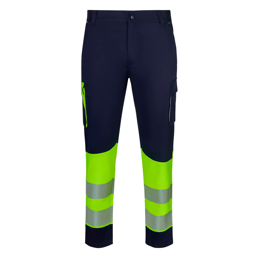 Cal�as stretch reciclada bicolor com faixas segmentadas image