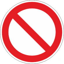 Sinal de trânsito, proibição, proibido