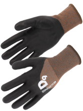 Luva anti corte D revestida 3/4 a microespuma nitrilo Luva anti corte D revestida 3/4 a microespuma nitrilo